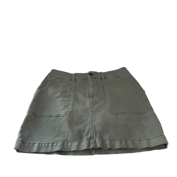 Faherty Green Mini A-Line Cargo Skirt - Picture 3 of 6